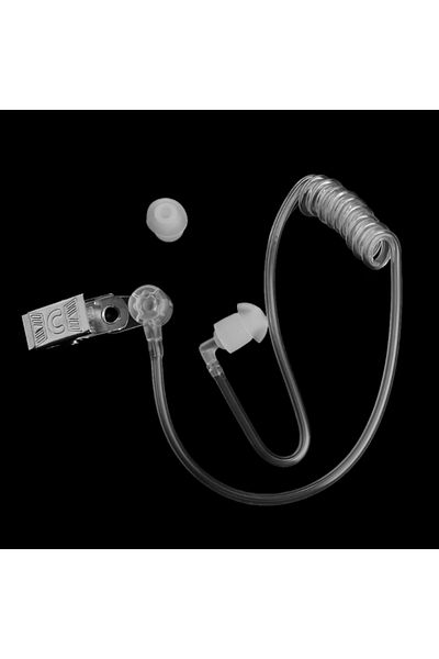 Choice New Replacement Transparent Coil Acoustic Air Tube Earplug With Metal Clip For Two-Way Radio  Ear...