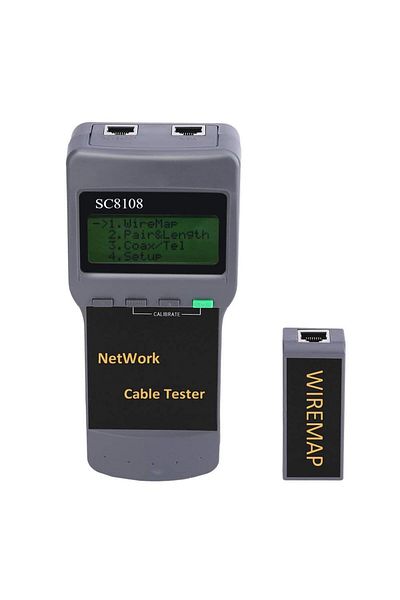 Ninth World Portable SC8108 LCD Network Tester Meter RJ45 Cat5e Cat6 UTP Unshield LAN Cable Tester & Meter RJ...
