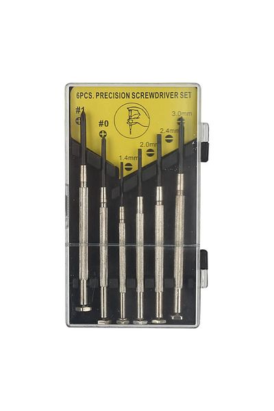 Choice 6pcs 6 PCS Precision Screwdriver Set with Flat Head and Philips 6 Different Sizes for Watches Clock
