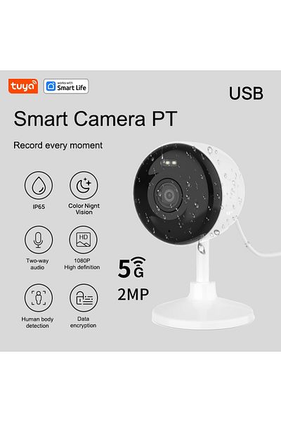 Choice USB USB-2MP-IP65 5GIPC Tuya Smart 1080p Wi-Fi Smart Home Security Camera 2MP, HD,Real-time APP Alert