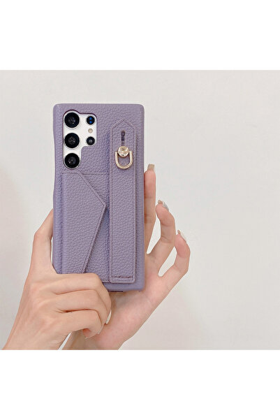 Choice Galaxy S23 Ultra lavender Wrist Strap Wallet Case For S21 FE S22 S23 P...
