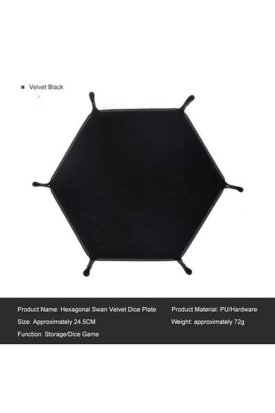 Choice 1pc Black 1pc Hexagonal Dice Tray And Miscellaneous Storage Box Board Game Dice Tray Accessories Lea