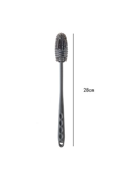Choice DARK GRAY Silicone Milk Bottle Brush Cup Scrubber Glass Cleaner Long Handle Drink Bottle Clean Brush