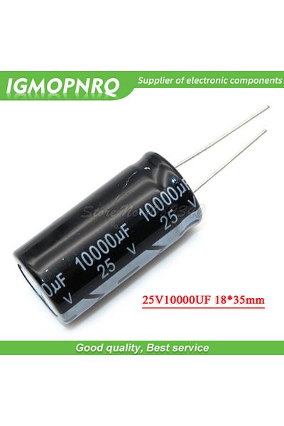 Choice 5PCS 25V10000UF 18*35mm 10000UF 25V 18*35 Aluminum electrolytic capacitor