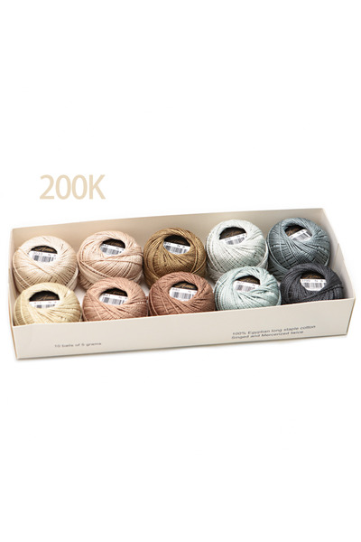 Choice Set 200K Amohilos Size 8 Mercerized Egyptian Cotton Pearl Thread 10 As...