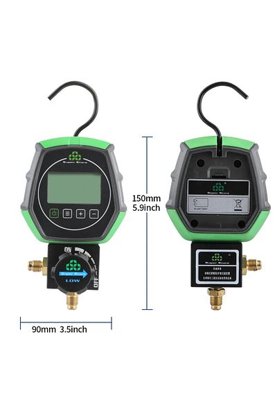 Choice Single Gauge Electronic Fluoride Gauge Digital Display Manifold Tester Refrigerant Vacuum Pressure G