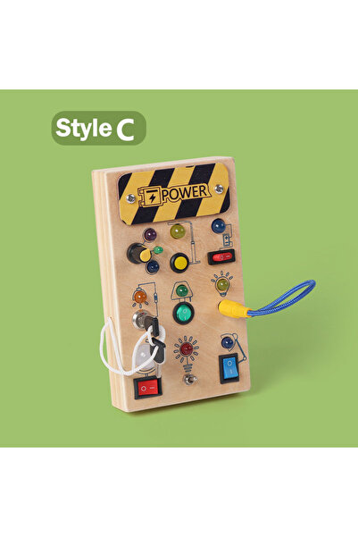 Choice3 لوحة مونتيسوري المشغولة من الطراز C مع مفتاح تحكم خشبي للأطفال الصغار...