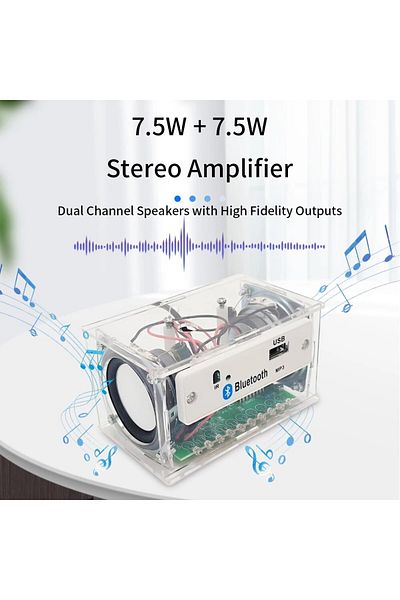 Choice Transparent Diy 15w Electronic Kit Components Speaker Bluetooth Speaker Kit Soldering Project Practi