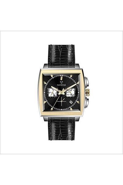 Raymond Rym-83001 Leather Cord Men's Wristwatch - Stainless Steel Case - 2 Year Warranty