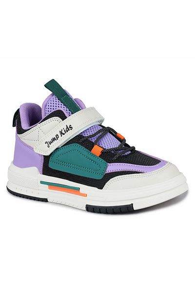Jump 31093 Violet - Bej Pantofi sport pentru fete cu glezne înalte și velcro
