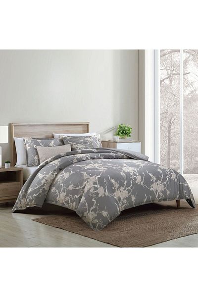 Orange Bed & Bath Shangai Grey | 100% cotton duvet set double 8 pieces