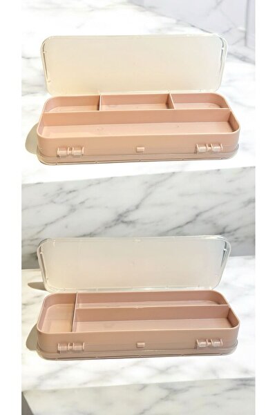 Bayev Rise 7 Bölmeli Çift Taraflı Takı Kolye Kutusu - Şeffaf Kapaklı Ufak Parça Organizer