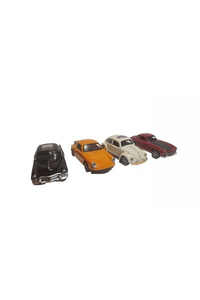 tmtoysandmore Nostalji Classic 12 سم معدن سحب قطرة مجموعة من 4 2 أبواب وأمتعة قابلة للطي (2)