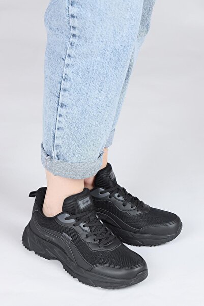 Jump 28066 Siyah Kadın Sneaker Günlük Spor Ayakkabı