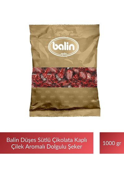Kahve Dünyası Balin Duchess Chocolate Covered Strawberry Flavored Hard Candy 1000 g X 2 Pieces