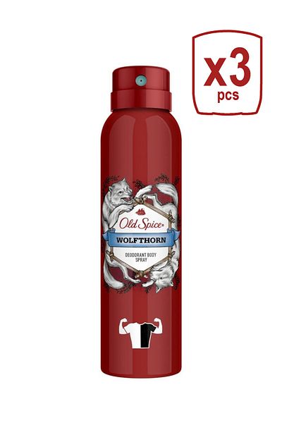 Old Spice DEODORANT 150ML MEN WOLFTHORN X 3