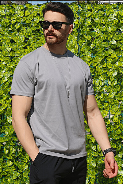 EydaMoon Чоловіча сіра велосипедна футболка Regular Fit 100% Pasha