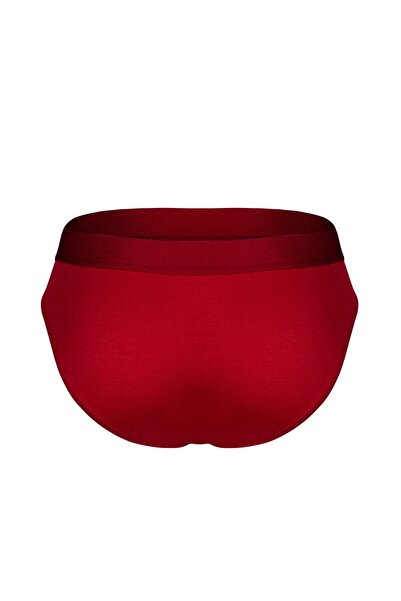 inkasole Men's Antibacterial Elastic Bamboo Slip 6307 Claret Red