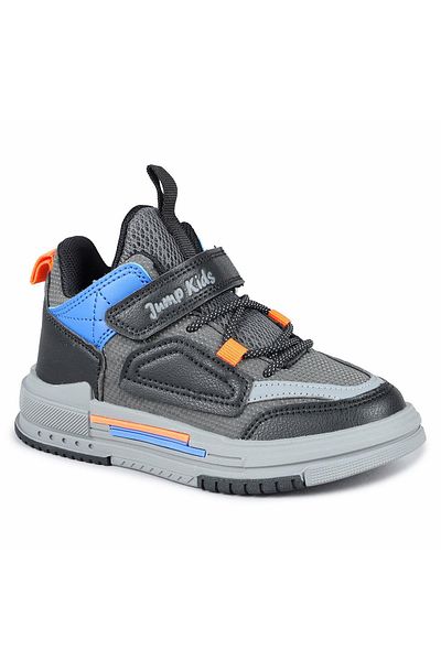 Jump 31093 Pantofi sport unisex gri pentru copii - glezne înalte și velcro