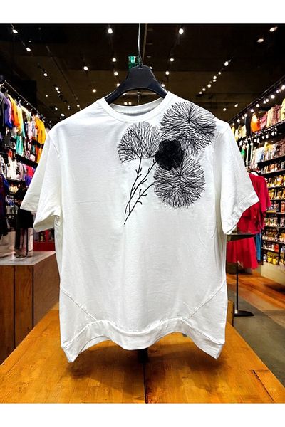 Oasis βαμβακερό μπλουζάκι oversize με λεπτομέρεια κεντήματος