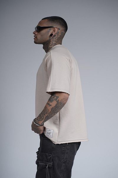 king brich Μπλουζάκι Unisex με ανάγλυφο εμπριμέ Garni με λεπτομέρεια Raglan Sleeve Oversize Mold