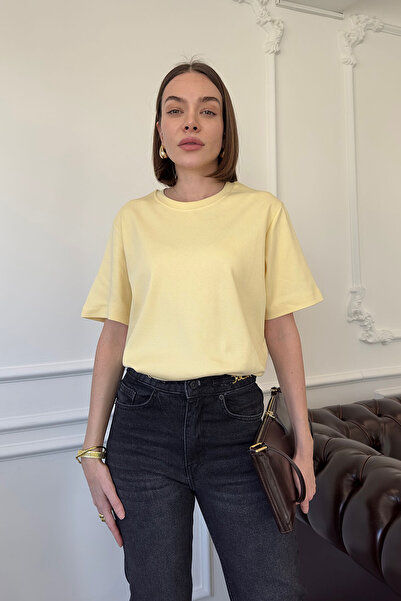 MAGARDE Κοντομάνικο Βασικό T-shirt - ΚΙΤΡΙΝΟ