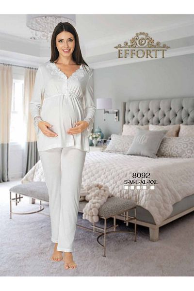 venera Elegant Elegant Venera Pajama Set Maternity Lace Details