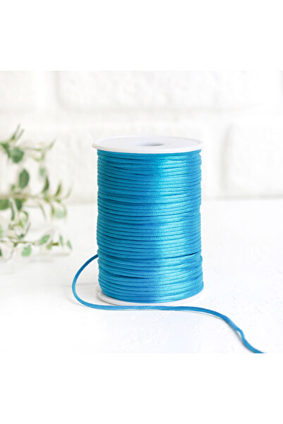 Bimotif Floş ip Turkuaz, 2 mm  1 metre