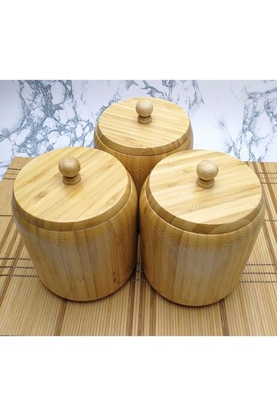 sweenhome 3 Pieces 14×12 cm Bamboo Countertop Spice Rack