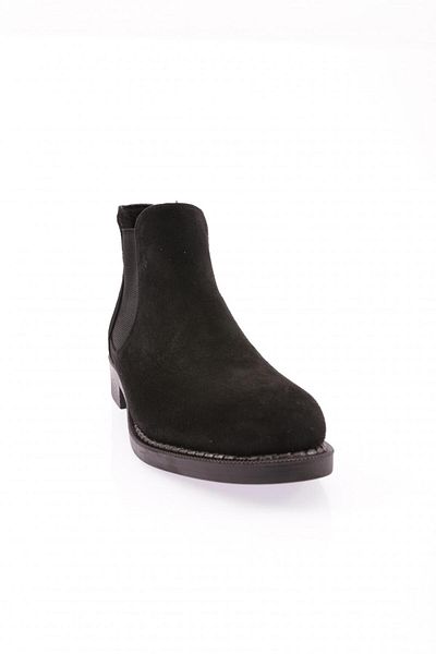 DGN Black Suede Women's Ankle Boots 5000 - Side Elastic