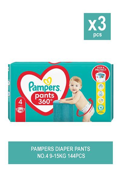 Pampers DIAPER PANTS NO.4 9-15KG 48PCS X 3