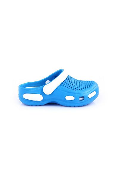 DGN Turquoise White Children's Filet Sabo Slippers 15198161112691