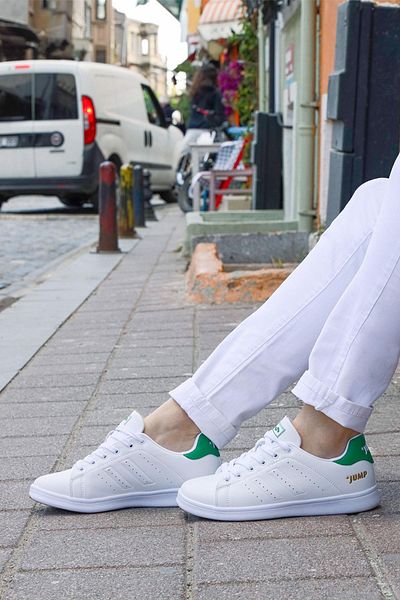 Jump 15306 Λευκό - Πράσινο Γυναικείο Sneaker Casual Sneakers