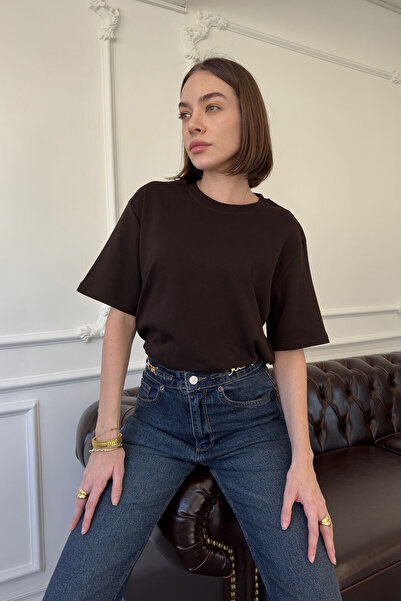 MAGARDE Tricou basic cu mânecă scurtă - MARO