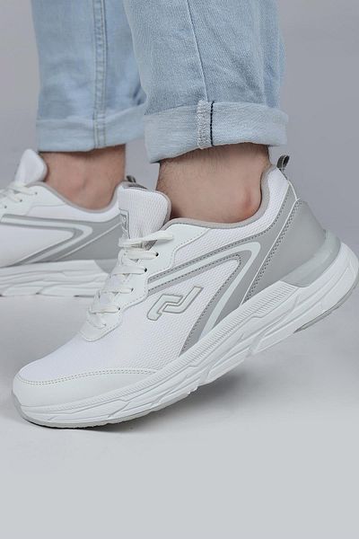 Jump 28037 Λευκό - Ανοιχτό Γκρι Ανδρικό Sneaker Casual Sneakers
