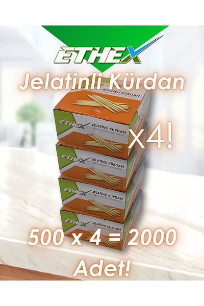 Ethex Gelatin Toothpicks - (500 X 4 = 2000 Pcs)
