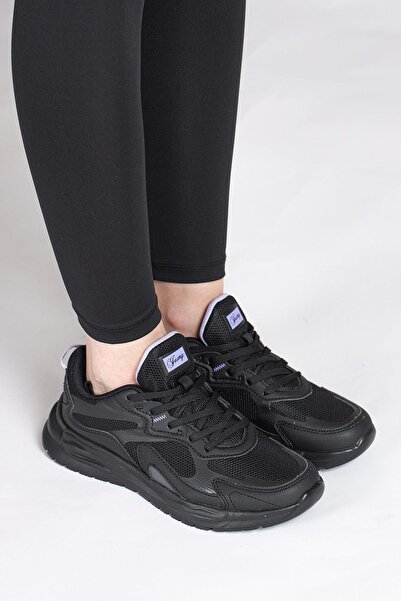 Jump 28099 Siyah - Beyaz Kadın Sneaker Günlük Spor Ayakkabı