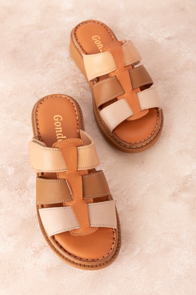 Gondol Kadın Hakiki Deri Rahat Günlük Terlik Usl.2517