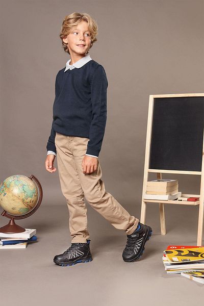 Jump 27787 Velcro Black - Royal Blue Boy's Casual Boots Sneakers