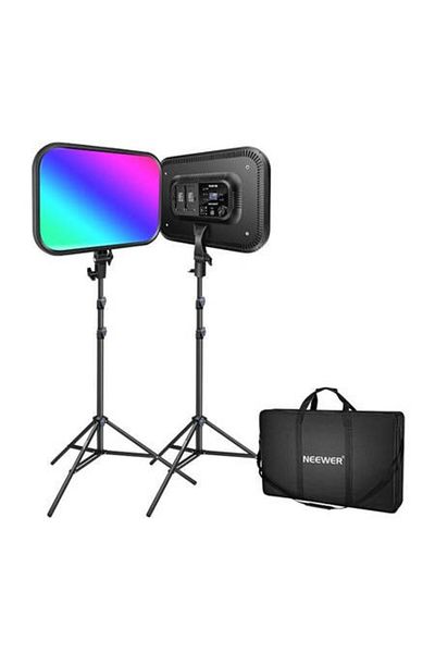 NEEWER Kit 2 panouri Neewer, RGB168, LED, 60W, trepiezi 200 cm, geanta transport