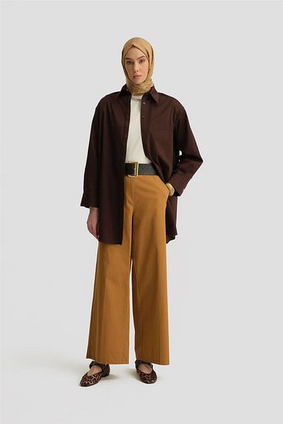 Armine Pantaloni Palazzo cu talie înaltă Sahra Model 25y2812