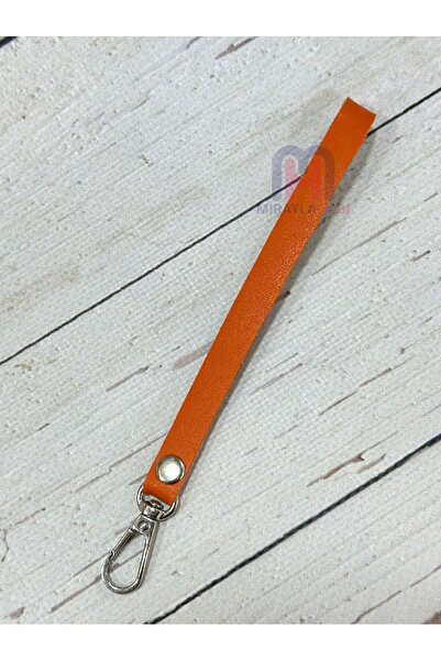 miraylahobi مقبض جلدي (فضي) برتقالي