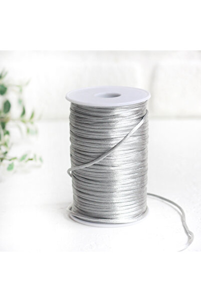 Bimotif Floş ip Gri, 2 mm  1 metre