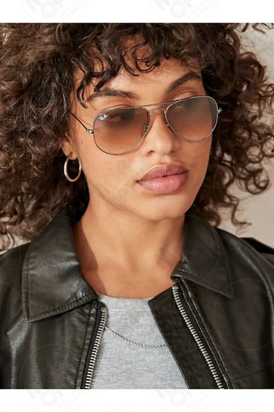 Ray-Ban Blue Optical Rb3025 Aviator 004/51 Unisex Brown Gradient Drop (58 Size)