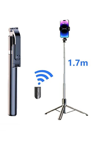 gaman 170 Cm Uzayabilen Ayaklı Selfie Çubuğu Tripod Özellikli Uzaktan Kumanda...
