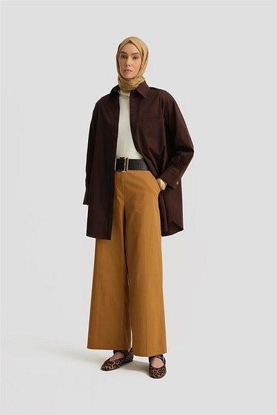 Armine Pantaloni Palazzo cu talie înaltă Sahra Model 25y2812