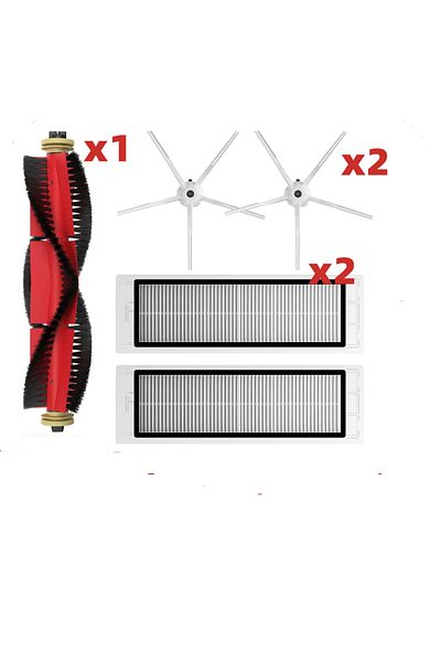 Choice 5PCS SET W Brush Mops Hepa Filters for Roborock S5 S50 S502 S55 S6 S6 Pure E4 for Robot 1S SDJQR01RR