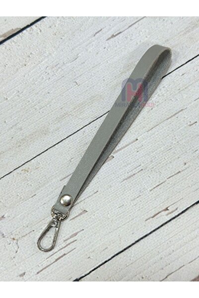 miraylahobi مقبض جلدي (فضي) رمادي