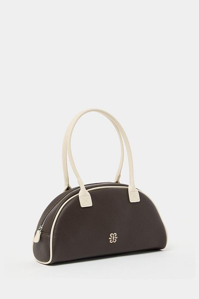 Madamra Braune Retro-Hand- und Umhängetasche für Damen