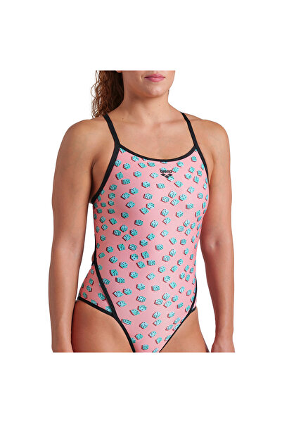 ARENA Dices Swimsuit Super Fly Back Kadın Pembe Yüzücü Mayosu 009464950